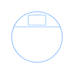 Furniture Beds Round Full Bed Stencil Svg Vector, Free Vectors File